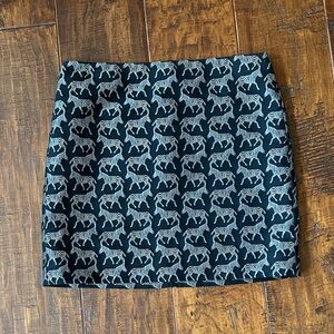 J. Crew Black and Silver Zebra Skirt